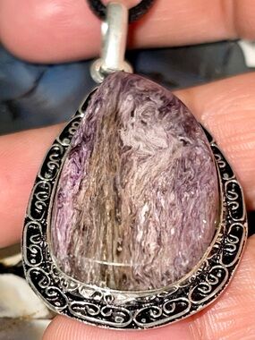 Purple Charoite Pendant 2 1/2”
